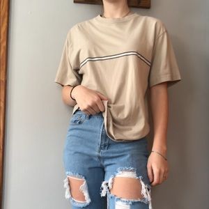 Oversized vintage stripe tee shirt